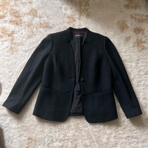 Talbots Viscose and Wool Blazer in Black Size 10